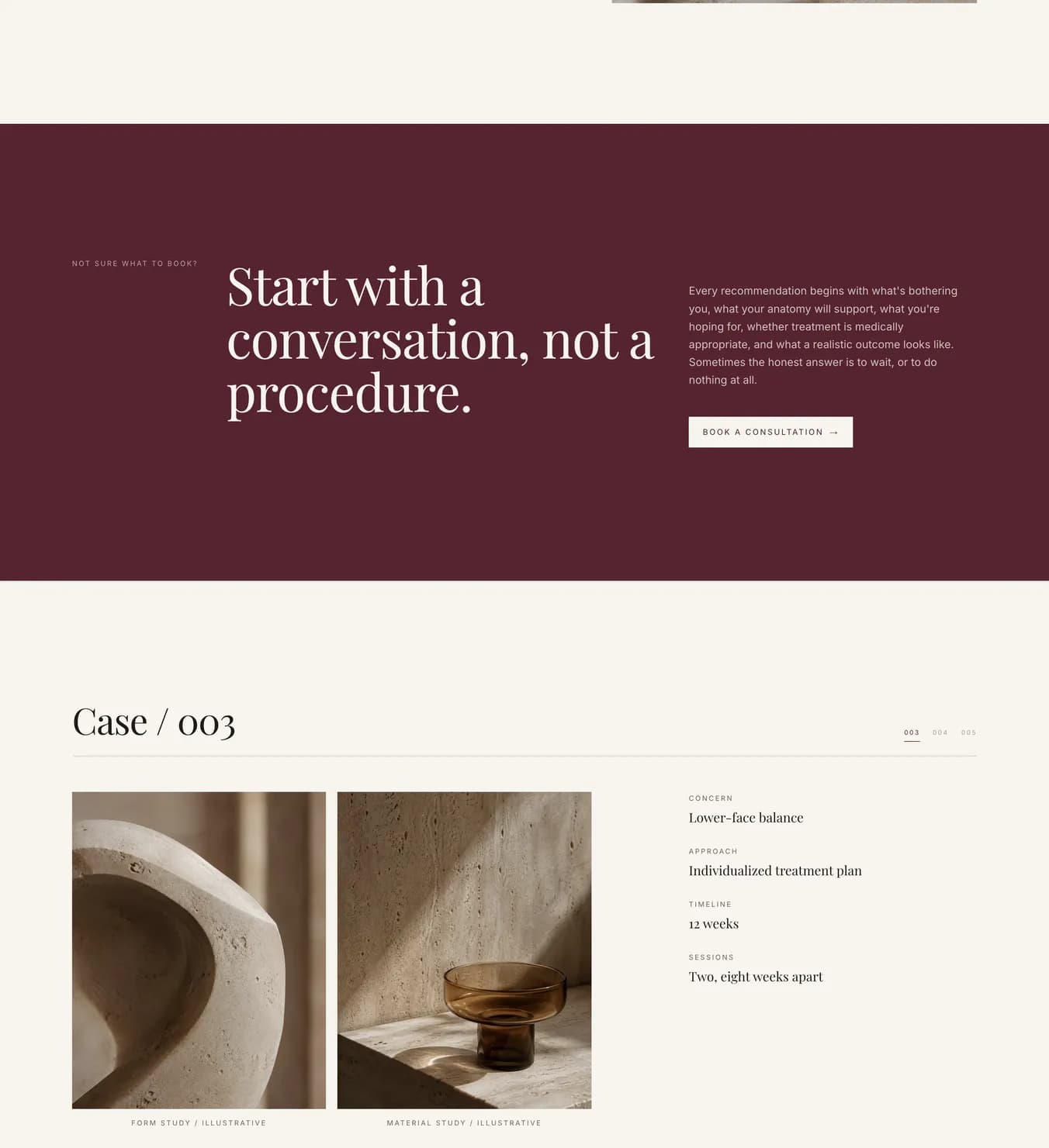 Maganda consultation call to action followed by an illustrative case study